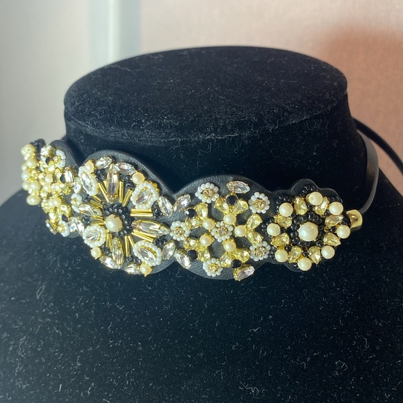 kate spade Belt: desert garden gemstone & leather headband choker or belt NWT - Picture 8 of 13